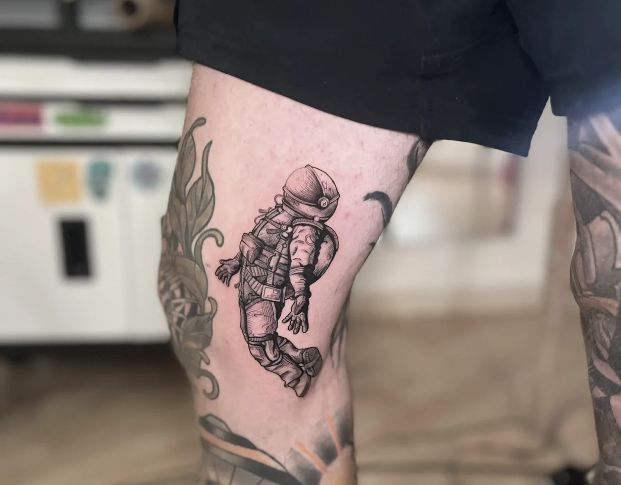 Tatuaje pequeño de Astronauta